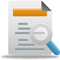 Analysis, check, review, search, search docs icon